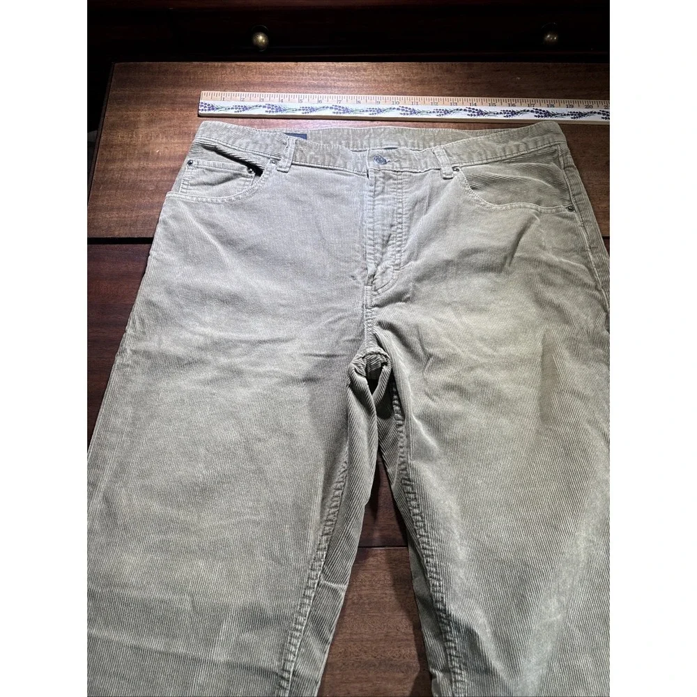 Banana Republic Pants Men 36 x 34 Beige Corduroy 100% Cotton Straight Leg‎
